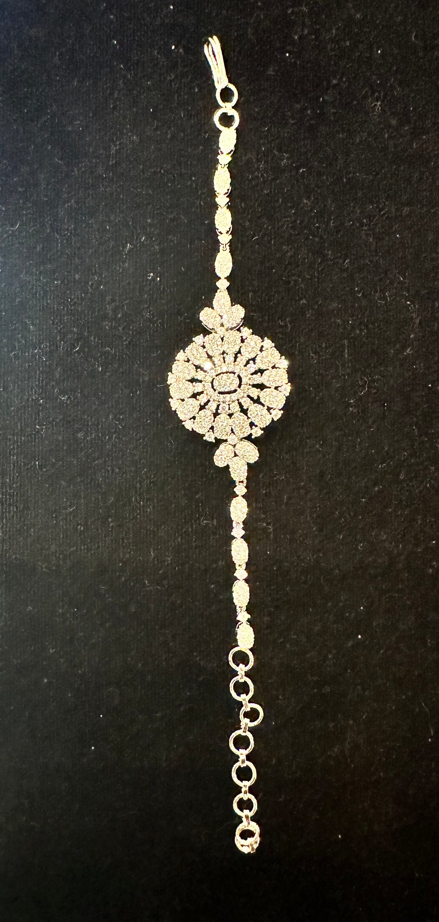 Plain silver 4 piece (necklace,earrings,ring,bracelet)long necklace set